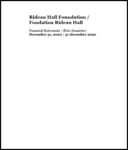 Black text on white cover: RHF audited financial statements