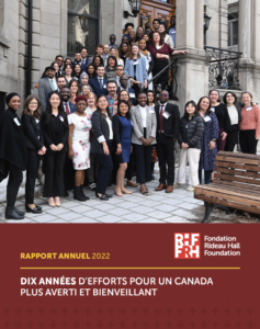 Page couverture du rapport annuel de 2022 de la FRH