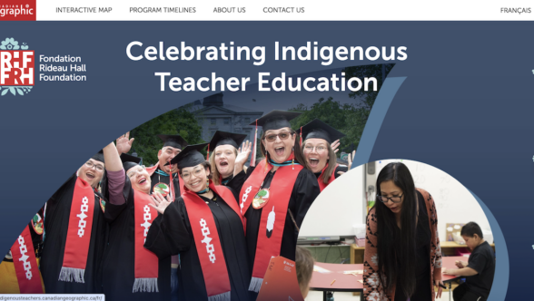 Screenshot of the Celebrating Indigenous Teacher Education website