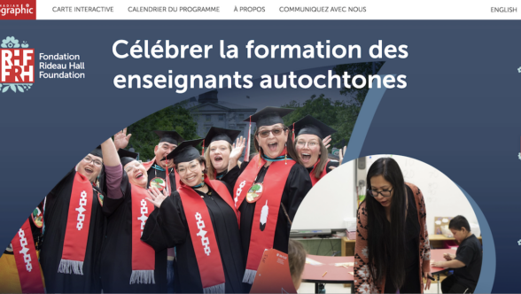 Capture d'écran du site web Célébrer la formation des enseignants autochtones